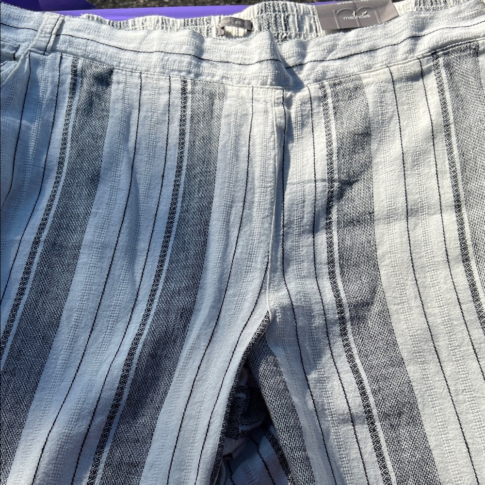 Maurices Gray and Black Striped Pants